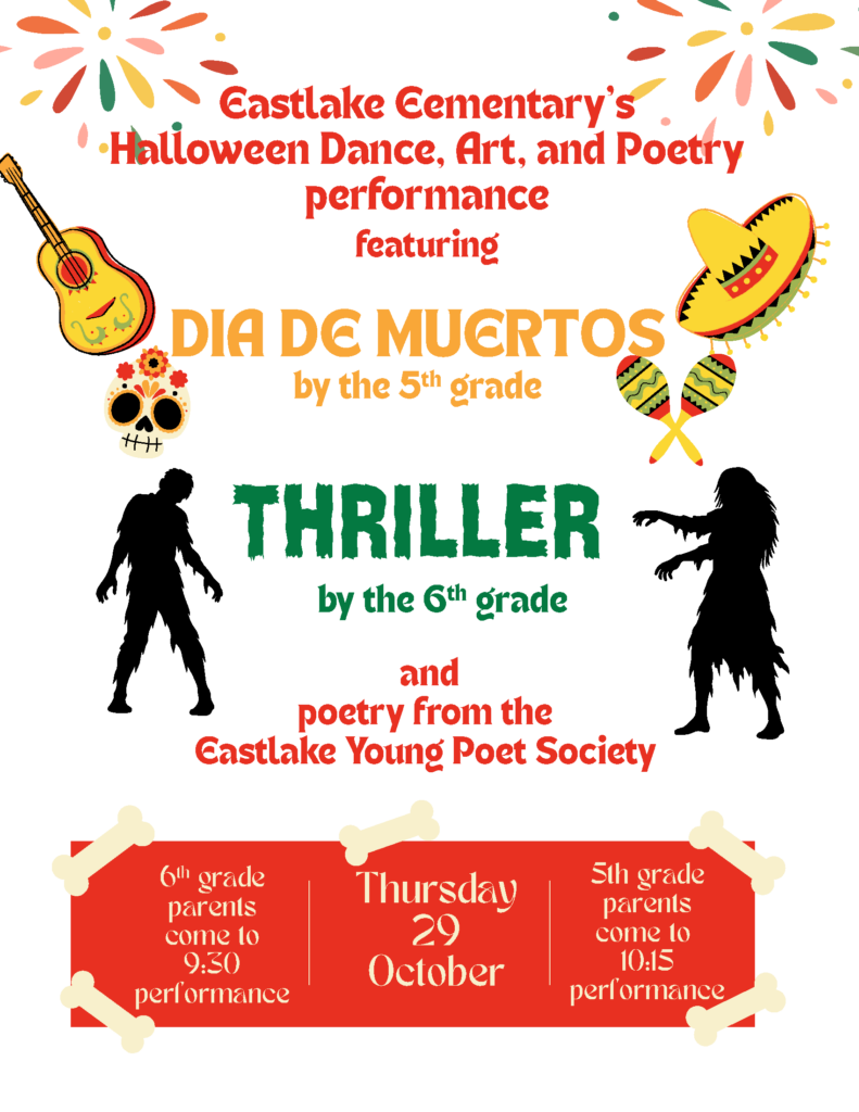 Halloween Dance, art and poetry performance flyer.