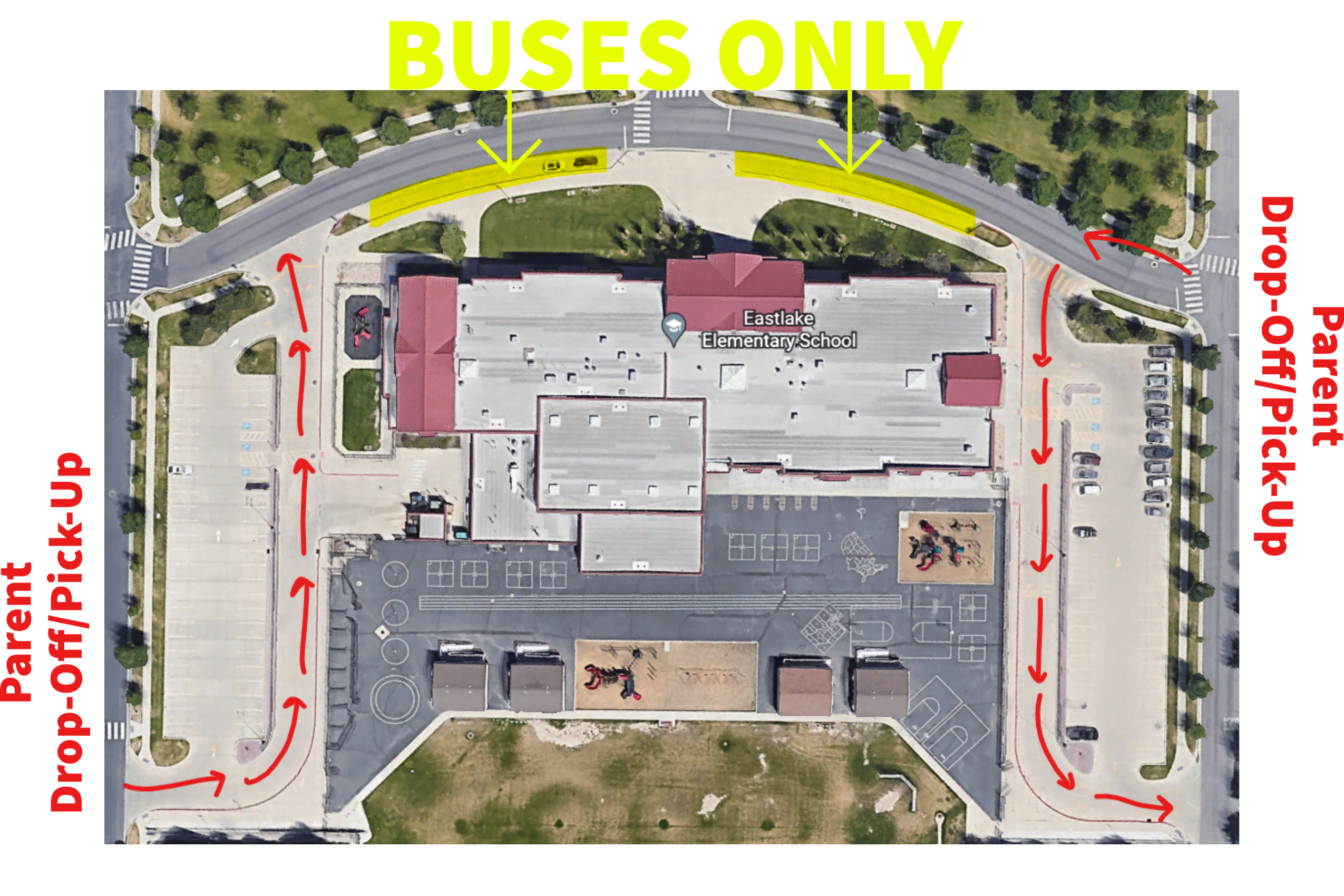 a map of dropoff and pickup zones